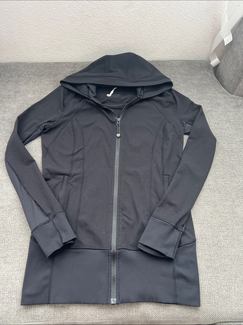 lululemon athletica Black Hooded Full-Zip Bomber Jacket